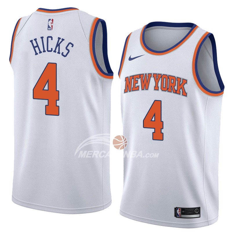Maglia New York Knicks Isaiah Hicks Statement 2018 Bianco